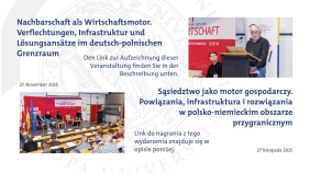 thumbnail of medium Konferenz: Nachbarschaft als Wirtschaftsmotor / Sąsiedztwo jako motor gospodarczy.