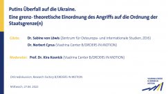 thumbnail of medium Sabine von Löwis und Norbert Cyrus - Putins Überfall auf die Ukraine. Eine grenztheoretische Einordnung