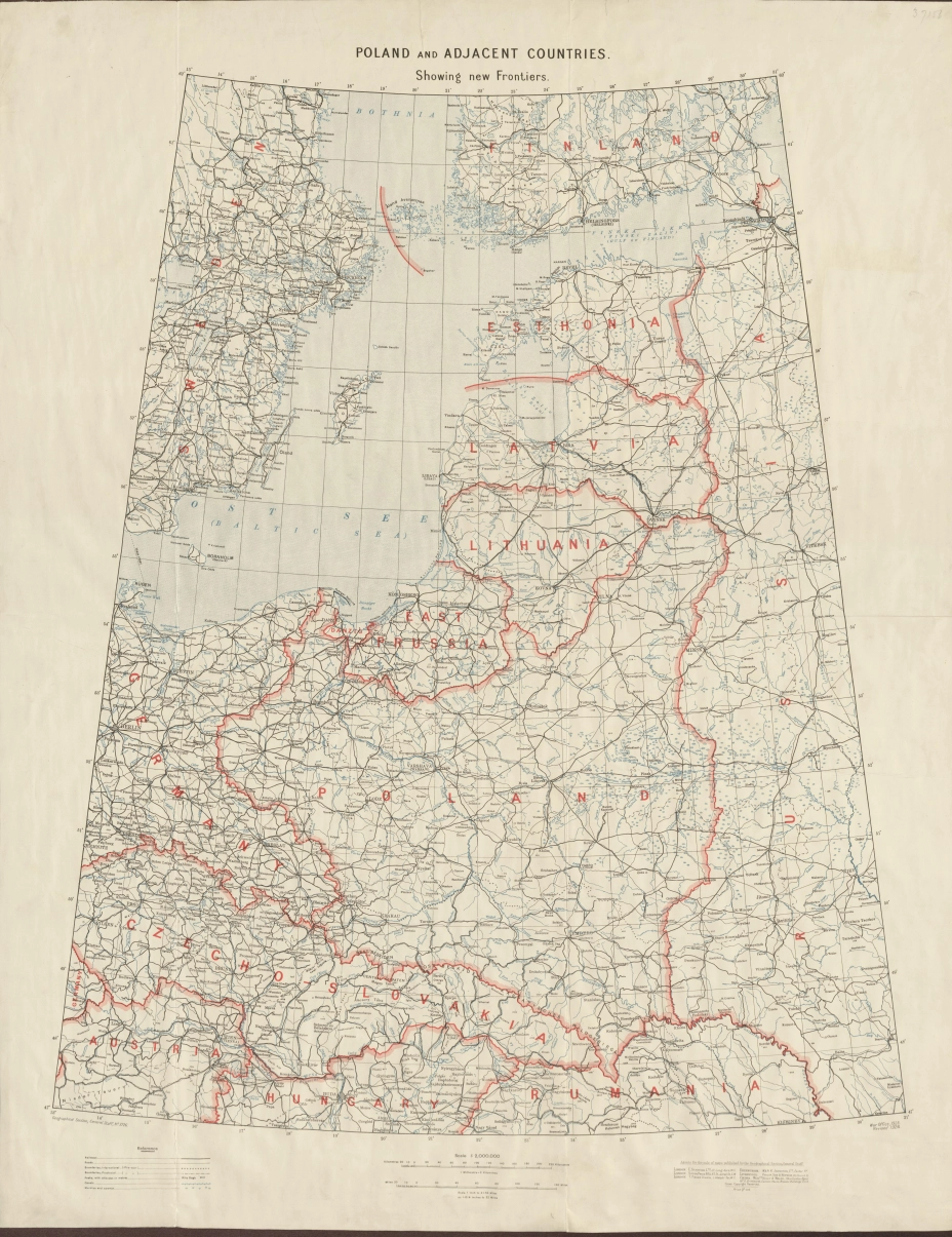 Polen und seine Nachbarstaaten - Neue Grenzen, 1924