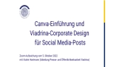thumbnail of medium Canva-Einführung und Nutzung von Viadrina Coporate Design Elementen für Social Media Posts