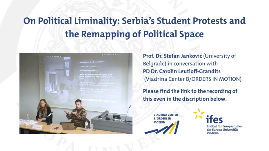 On Political Liminality: Serbia’s Student Protests and the Remapping of Political Space