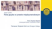 thumbnail of medium Wyklad "Jezyk i prawo", cz. 3, prof. Paulina Starski