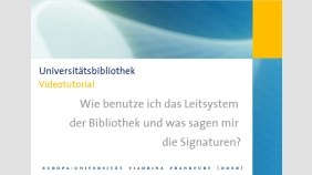 thumbnail of medium Leitsystem und Signaturen der Universitätsbibliothek